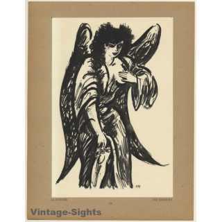 Frans Masereel: La Luxure / Die Unzucht (Vintage Art Print 1947)