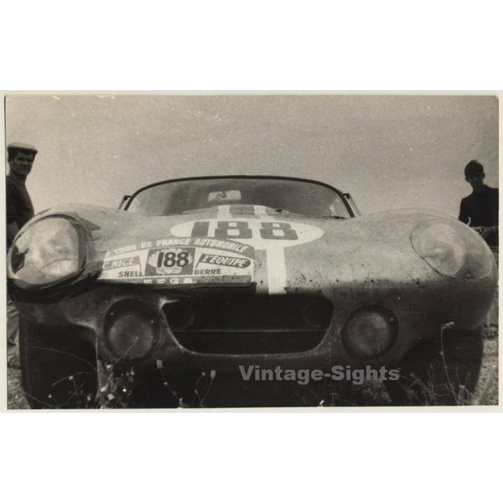 Tour De France 1964: N°188 Shelby Cobra Daytone Coupe / Trintignant - De Saint-Auban (Large Vintage Photo)