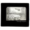 WW1: Airship / Zeppelin Over Military Troops (Vintage Glass Dia Positive 1910s)
