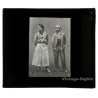 WW1: French Soldier In Uniform & Undercover (Vintage Glass Dia Positive 1914)