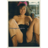 Happy Semi Nude With Hair Bow Flashes Boobs (Vintage Photo Germany ~1990s)