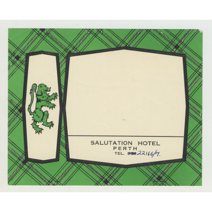 Salutation Hotel - Perth / Scotland (Vintage Luggage Label)