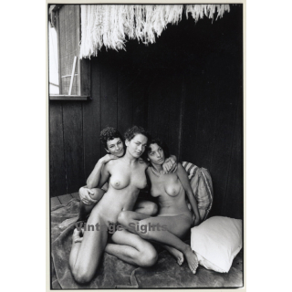 Jerri Bram (1942): Nude Study Of Mother & Gorgeous Daughters (Vintage Photo ~1970s)