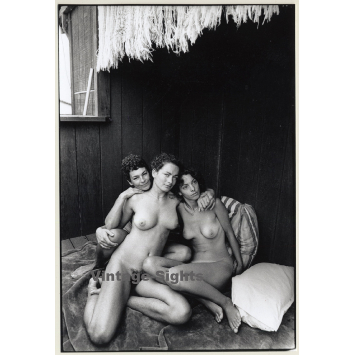Jerri Bram (1942): Nude Study Of Mother & Gorgeous Daughters (Vintage Photo ~1970s)