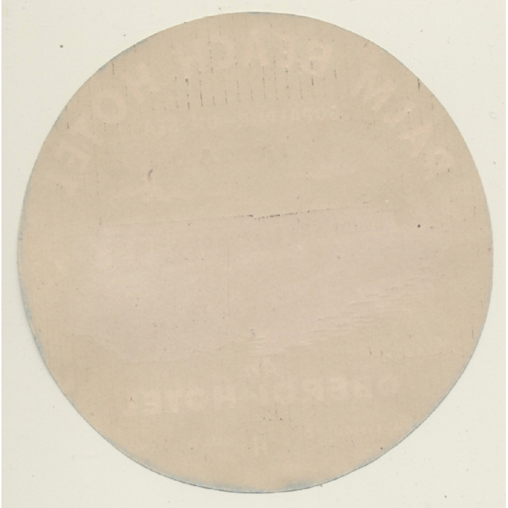 Gopalpur / India: Palm Beach Hotel / Oberoi (Vintage Luggage Label)