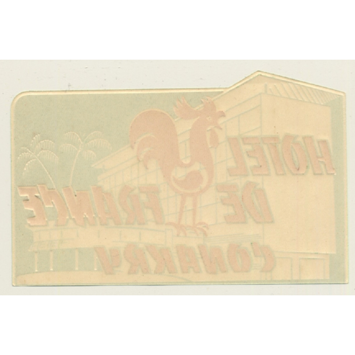 Conakry / French Guinea: Hotel De France (Vintage Luggage Label)