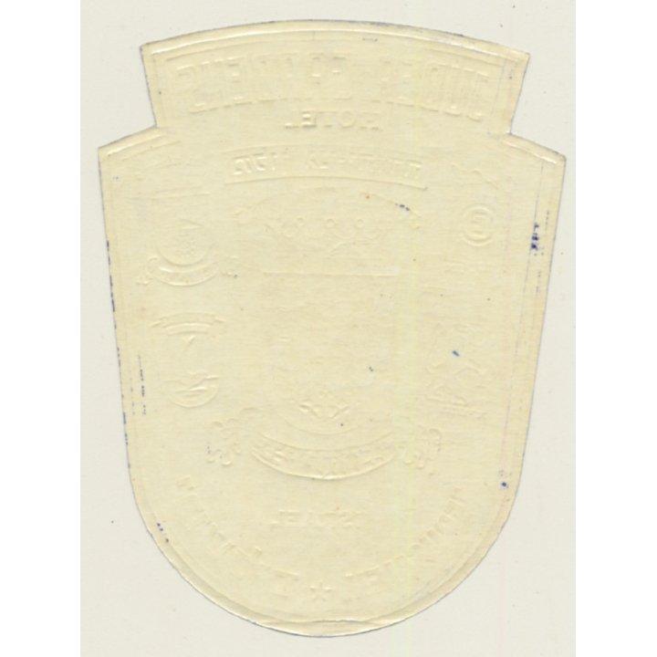 Jerusalem / Israel: Judea Gardens Hotel מלון גני יהודה (Vintage Luggage Label)