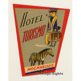 Moçamedes / Angola: Hotel Turismo (Vintage Luggage Label)