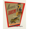 Moçamedes / Angola: Hotel Turismo (Vintage Luggage Label)