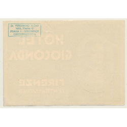 Firenze / Italy: Hotel Gioconda - Mona Lisa (Vintage Luggage Label 1950s/1960s)