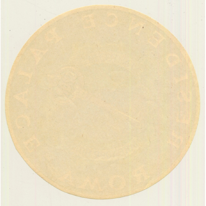 Rome / Italy: Residence Palace - Roma (Vintage Luggage Label 1950s)