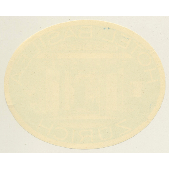 Zurich - Zürich / Switzerland: Hotel Basilea (Vintage Luggage Label)