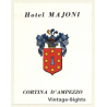 Cortina D'Ampezzo / Italy: Hotel Majoni - Coat Of Arms (Vintage Luggage Label)