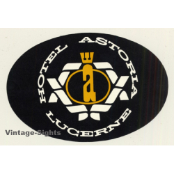 Lucerne / Switzerland: Hotel Astoria (Vintage Luggage Label)