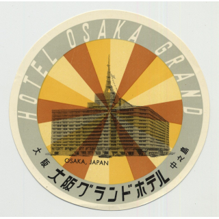 Hotel Osaka Grand - Osaka / Japan (Vintage Luggage Label)