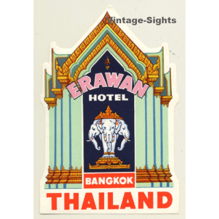 Bangkok / Thailand: Erawan Hotel - Ganesha (Vintage Luggage Label)