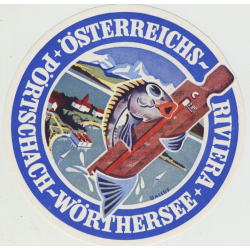 Pörtschach - Wörthersee - Österreichs Riviera / Austria (Vintage Luggage Label)