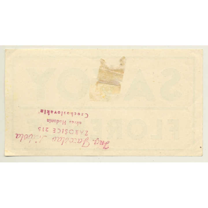 Florence / Italy: Hotel Savoy (Vintage Luggage Label)