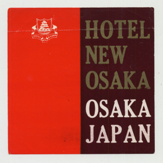 Hotel New Osaka - Osaka / Japan (Vintage Luggage Label)