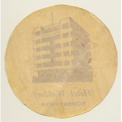 Mumbai / India: Hotel Waldorf Bombay (Vintage Luggage Label)