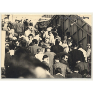 24 Hours Of Le Mans 1964: Spectators On Their Way To The Tribune (Vintage Photo)