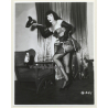 Irving Klaw: Bettie Page Holds Up A Stiletto Q-241 / Pin-Up - BDSM (Vintage Photo USA)