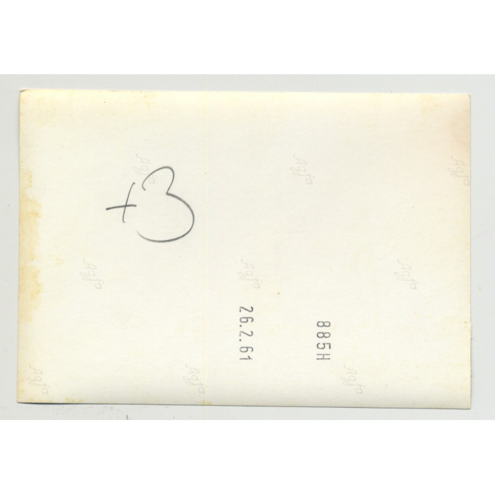 Snapshot Of Blonde Stripper On Table Of Striptease Bar (Vintage Photo 1961)