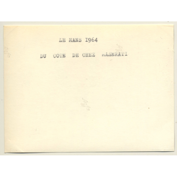 24 Hours Of Le Mans 1964: On The Side Of Maserati - VIPs (Vintage Photo)