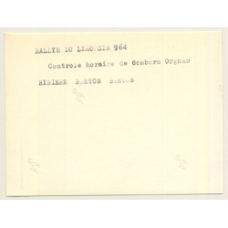 Rallye Du Limousin 1964 Time Control: Ribière - Breton - Breton (Vintage Photo)