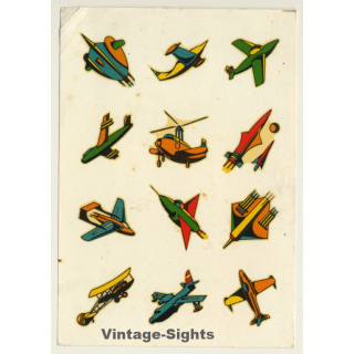 Ortega: Planes, Helicopters & Jets (Vintage Waterslide Decals ~1960s)