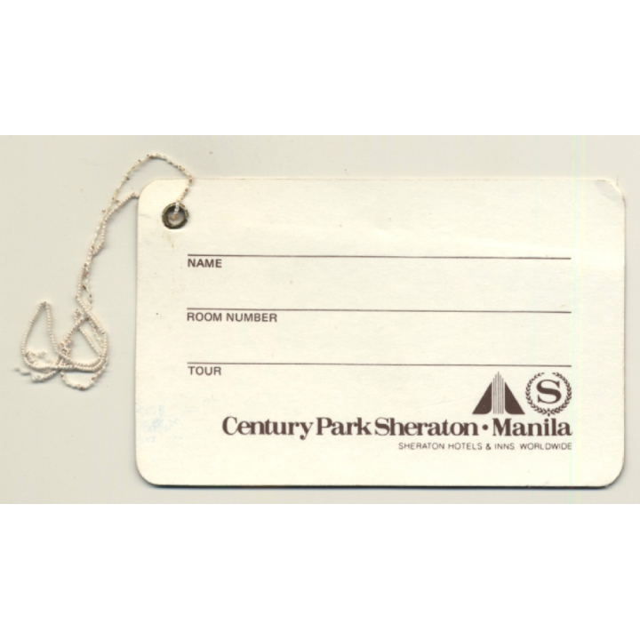 Manila / Philippines: Century Park Sheraton (Vintage Luggage Tag)