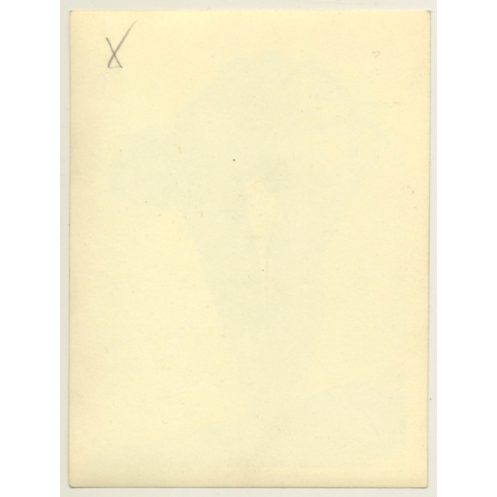 Dressed Woman Bends Over & Shows Kinky Lingerie *2 / Panties (Vintage Photo B/W ~1940s/1950s)