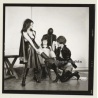2 Mistresses & Masked Latex Master Tie Semi Nude Maid*3 / BDSM (Vintage Contact Sheet Photo 1970s)