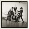 2 Mistresses & Masked Latex Master Tie Semi Nude Maid*10 / BDSM (Vintage Contact Sheet Photo 1970s)