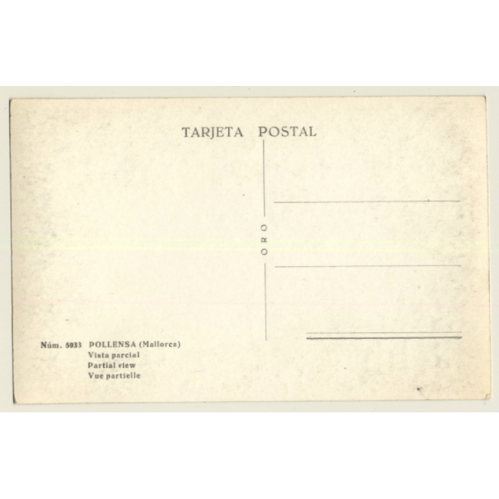 Pollensa - Pollença / Mallorca: Partial View (Vintage RPPC ~1940s/1950s)