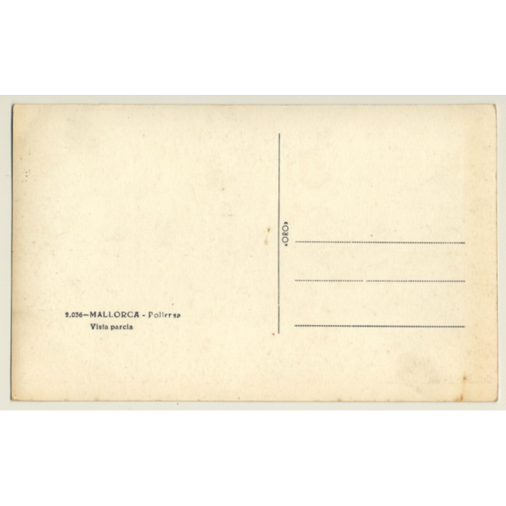 Pollensa - Pollença / Mallorca: Shore Road (Vintage RPPC ~1940s/1950s)