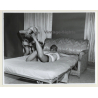 Irving Klaw: Blonde Mistress Ties Maid To Bed 9518 / Pin-Up - BDSM (Vintage Photo USA)