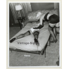Irving Klaw: Blonde Mistress Ties Maid To Bed 9509 / Pin-Up - BDSM (Vintage Photo USA)