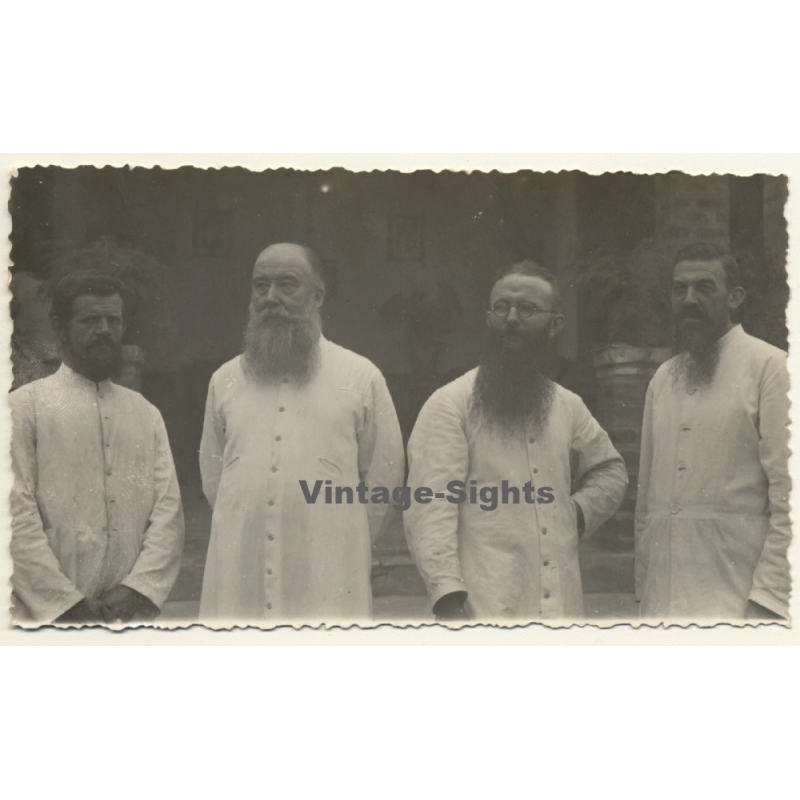 Alberta-Ebonda / Congo: Bearded Missionaries C.I.C.M. École (Vintage Photo ~ 1920s/1930s)