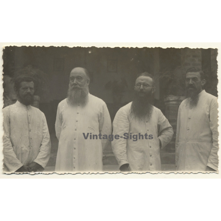 Alberta-Ebonda / Congo: Bearded Missionaries C.I.C.M. École (Vintage Photo ~ 1920s/1930s)