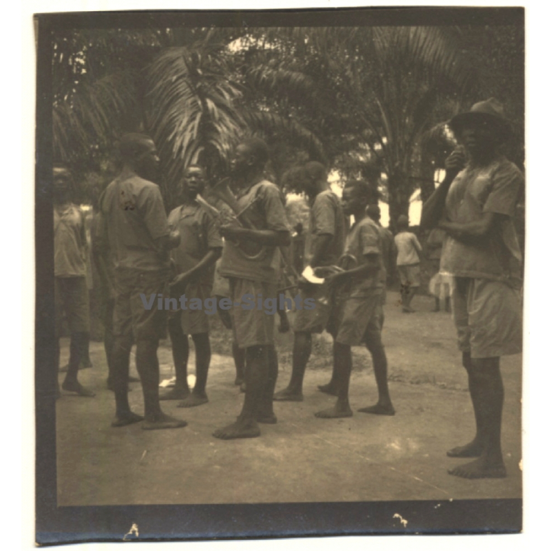 Congo: Native Wind Players / Orchestra - Horns (Vintage Photo ~ 1920s/1930s)