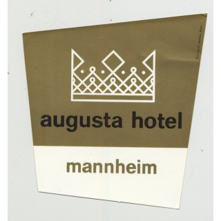 Augusta Hotel - Mannheim / Germany (Vintage Luggage Label)