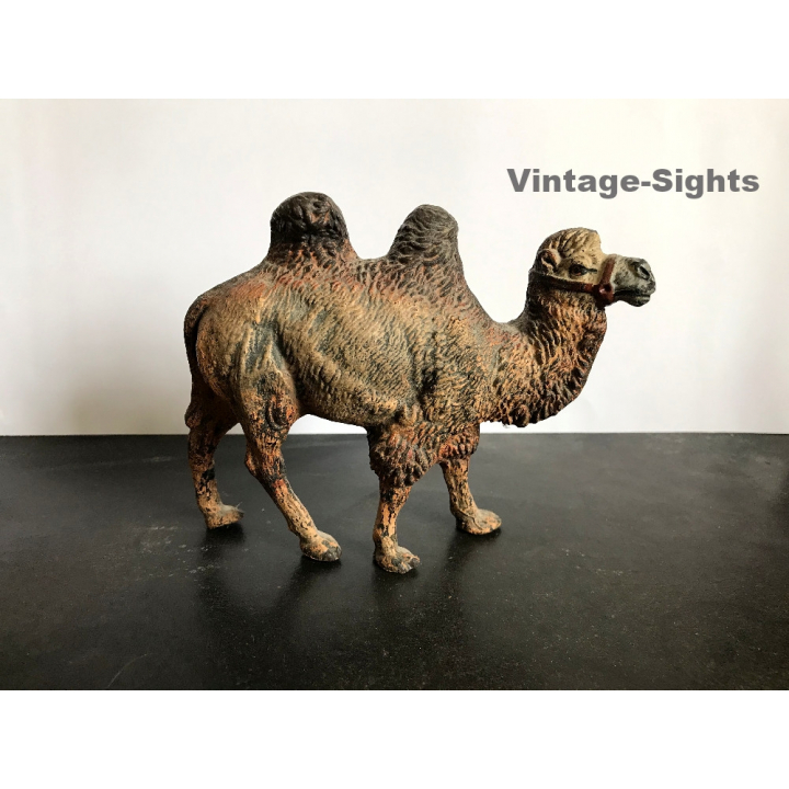 Bactrian Camel / Kamel*6 (Vintage German LINEOL/ELASTOLIN Figure)