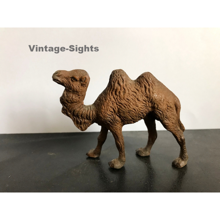 Bactrian Camel / Kamel*7 (Vintage German LINEOL/ELASTOLIN Figure)