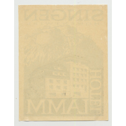 Hotel Lamm - Singen (Hohentwiel) / Germany (Vintage Luggage Label)