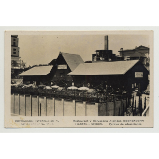 Exposicion Internacional De Barcelona / Cerveceria Oberbayern (Vintage PC: 1929)
