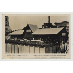 Exposicion Internacional De Barcelona / Cerveceria Oberbayern (Vintage PC: 1929)