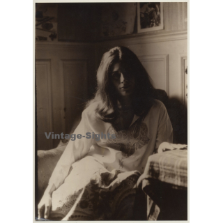 Jerri Bram (1942): Beautiful Longhaired Hippie Female (Vintage Photo ~1970s)