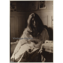 Jerri Bram (1942): Beautiful Longhaired Hippie Female (Vintage Photo ~1970s)