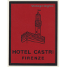 Florence / Italy: Hotel Castri Firenze (Vintage Luggage Label)